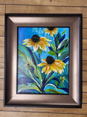 Morning Heartbeat - Framed Original Acrylic by Christina Healy