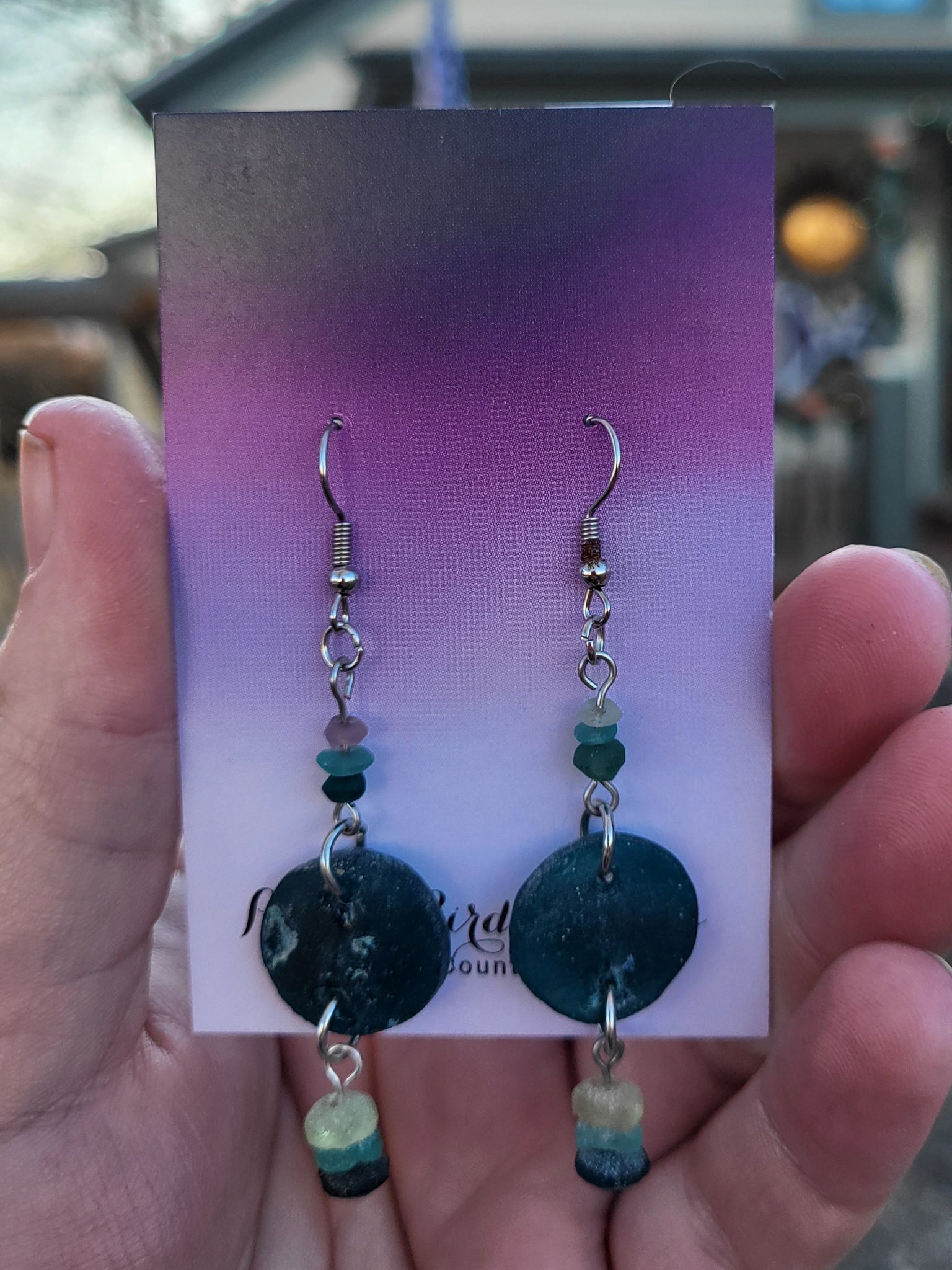Ancient Roman Glass Earrings Style O - by Nikkie Howard