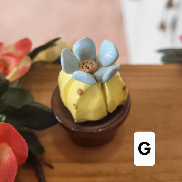 Handmade Miniature Ceramic Cactus & Succulent Figurines