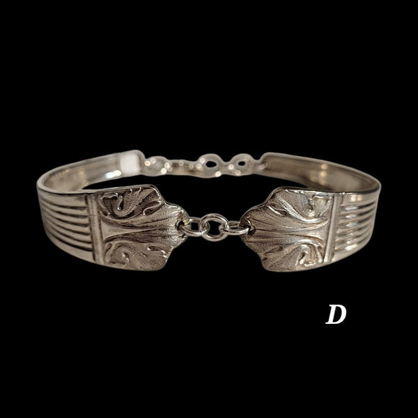 2 Piece Recycled Silverware Bracelet