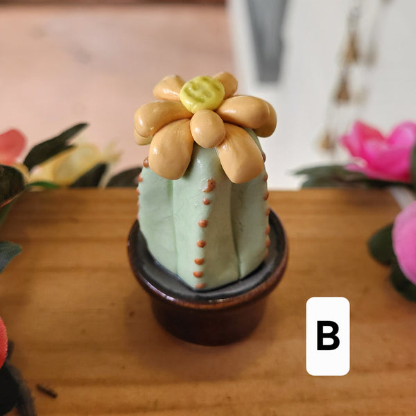 Handmade Miniature Ceramic Cactus & Succulent Figurines