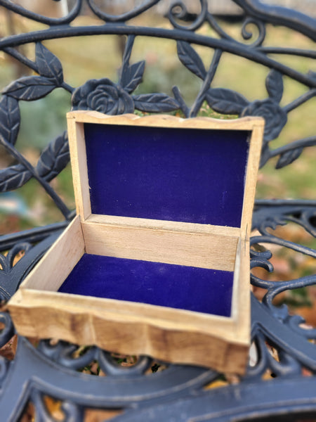 Large Wooden Treasure Box - Triple Moon
