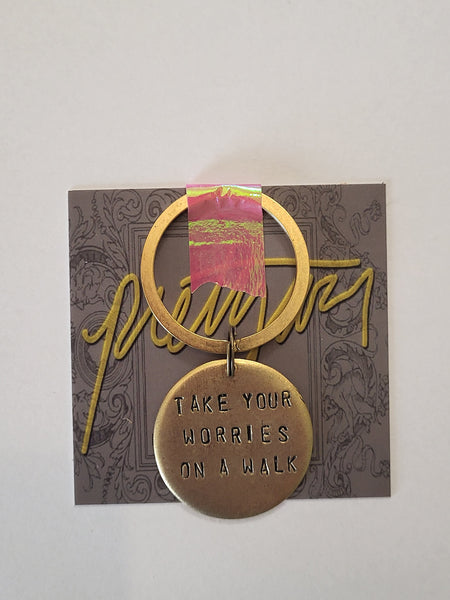 PrettyWar "Take Your Worries on a Walk" Keychain