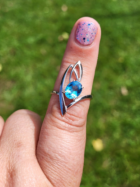 Abstract M Pattern Ring - Sterling Silver