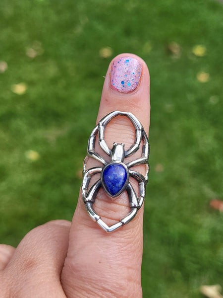Spider Gemstone Ring - Sterling Silver