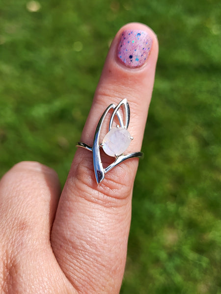 Abstract M Pattern Ring - Sterling Silver