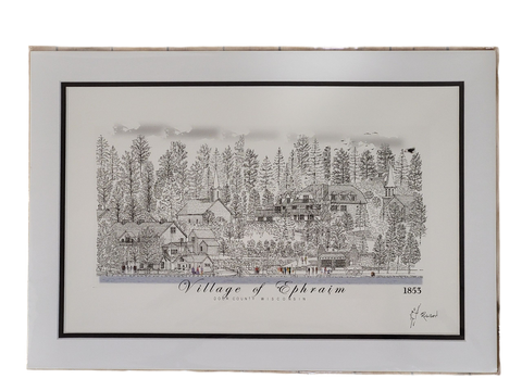 "Village of Ephraim” - Printed Sketch by David Robillard