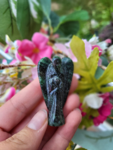 Ruby Zoisite Angel Carvings