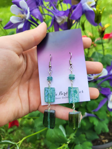 Ancient Roman Glass Style S Earrings by Nikkie Howard