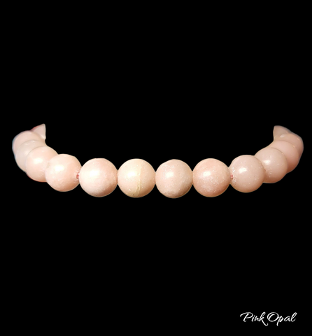 Pink Opal Elastic Bracelets