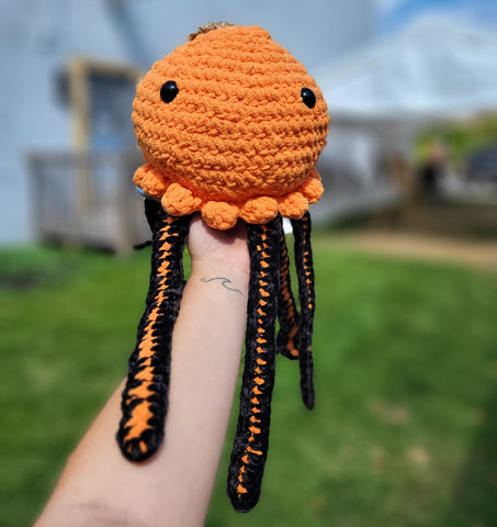 Large Orange/Black Octopus