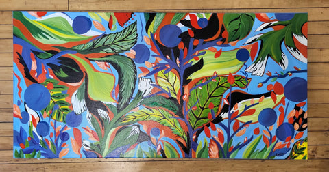 Confetti Garden - Framed Original Acrylic by Christina Healy