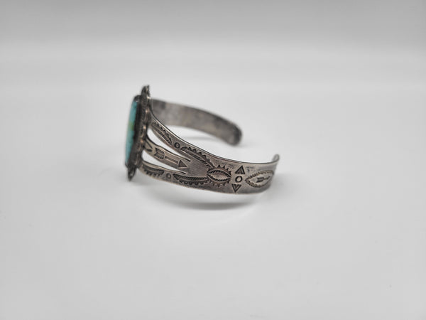 Sterling Silver Turquoise Cuff - Marcia Nickols