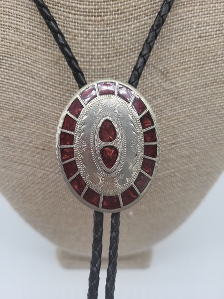 Sterling Silver Red Bolo- Marcia Nickols