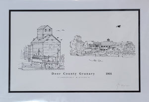 “Door County Granary” - Printed Sketch (13x19”) by David Robillard #85
