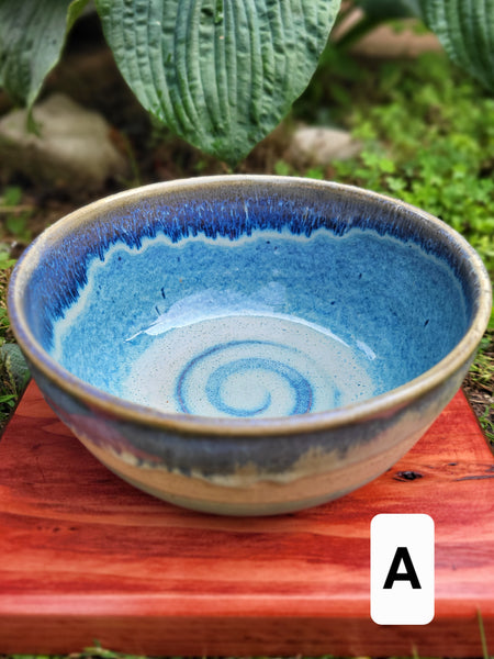 Blue & White Stripe Bowl by Liz Butler