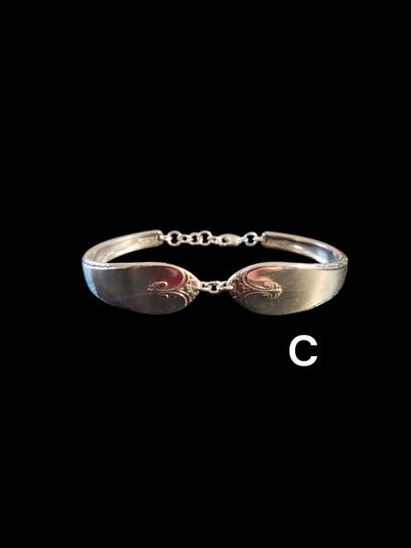 2 Piece Recycled Silverware Bracelet