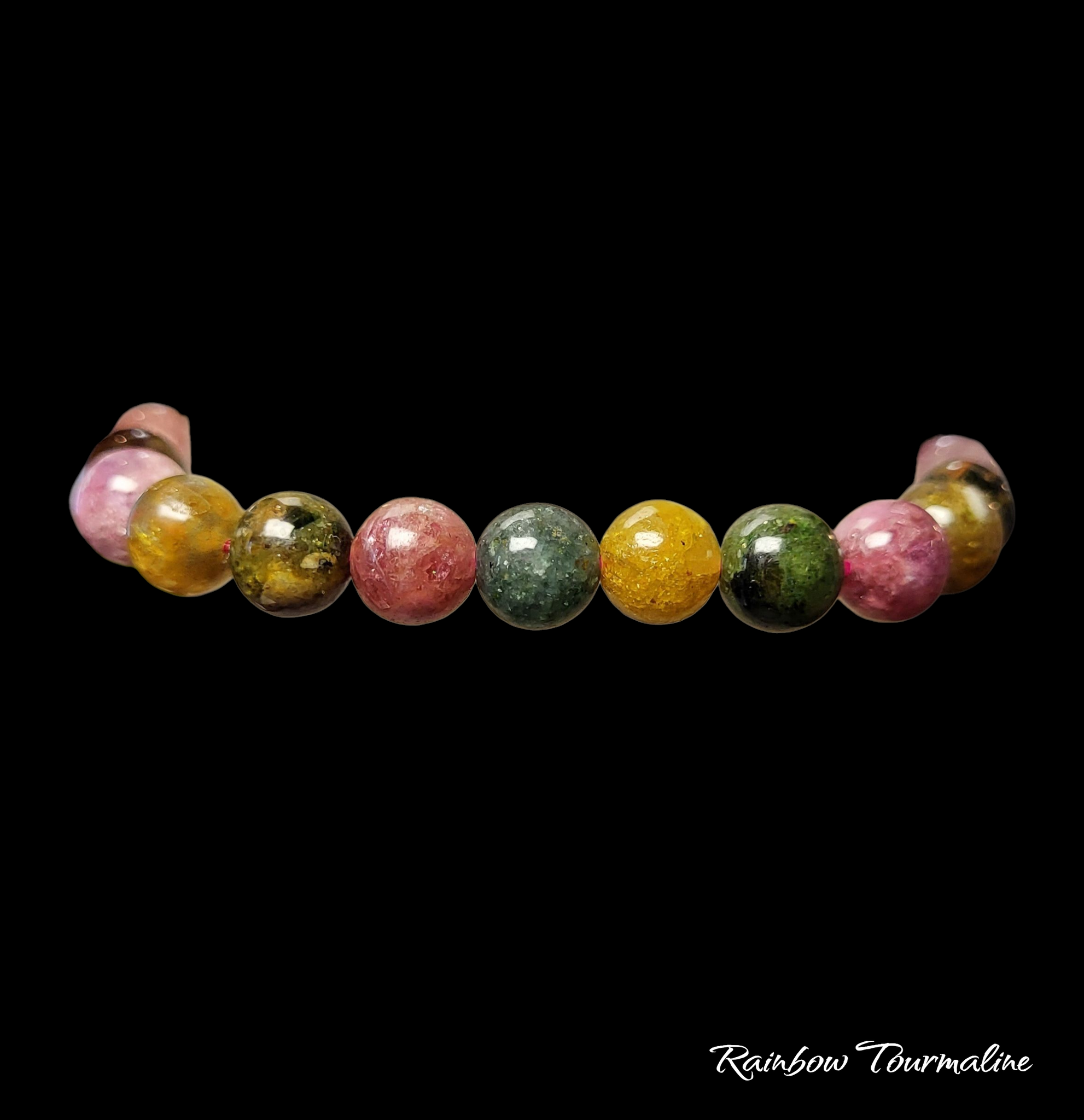 Rainbow Tourmaline Elastic Bracelet