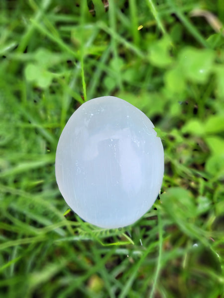 Selenite Palm Stone