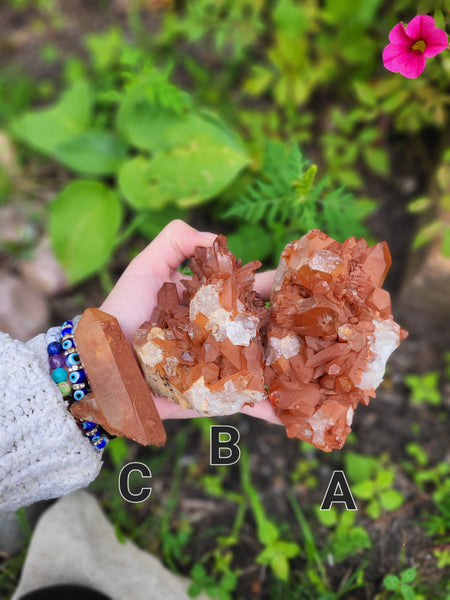 Tangerine Quartz Clusters