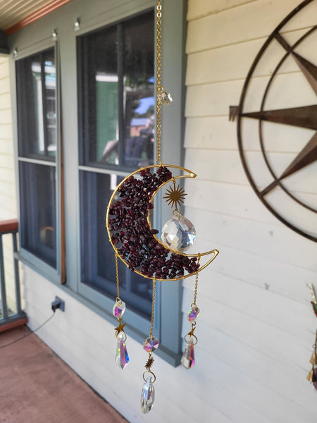 Crystal Crecent Moon Suncatchers