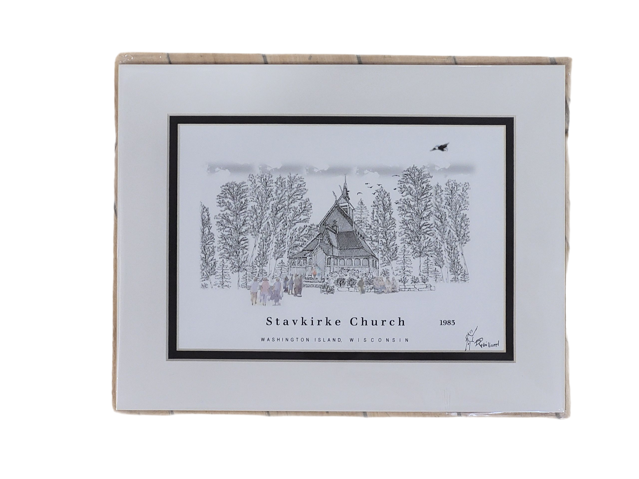 "Stavkirke Church” - Printed Sketch by David Robillard