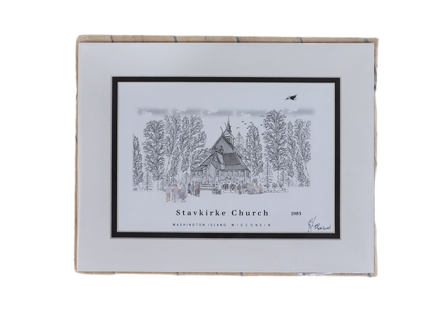 "Stavkirke Church” - Printed Sketch by David Robillard