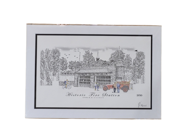 “Historic Fire Station” - Printed Sketch by David Robillard