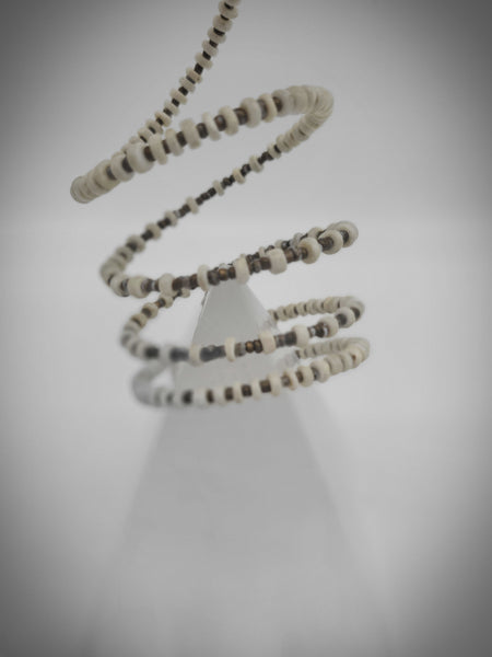 Illusion Bracelet - White Bone Bead by Nikkie Howard