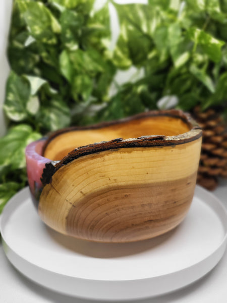 Black Cherry & Purple Resin Bowl by Ronald Bemmann