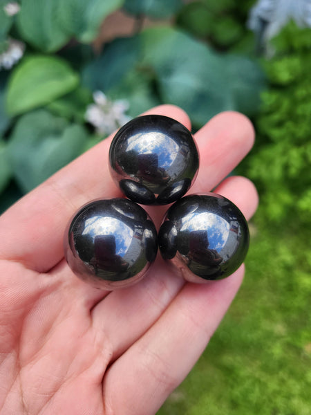 Polished Hematite Spheres and Ovals