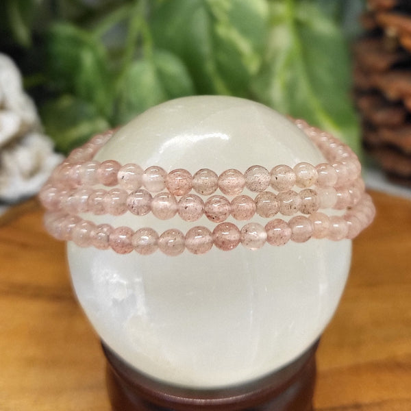 Strawberry Quartz Elastic Bracelet