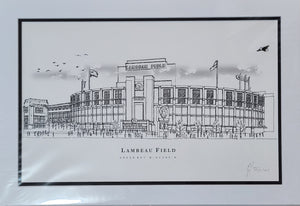“Lambeau Field” - Printed Sketch (13x19”) by David Robillard #53
