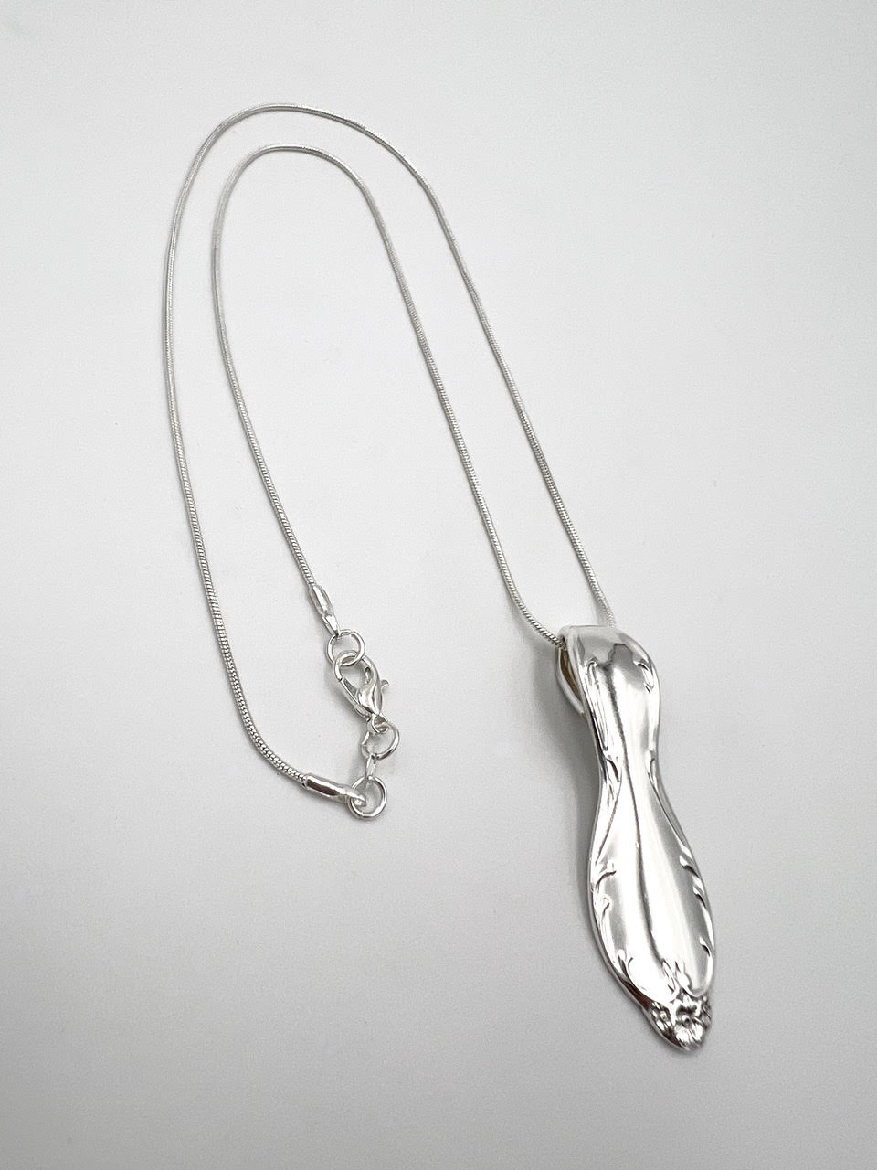 Ornate Spoon Pendant Necklace 20" Chain