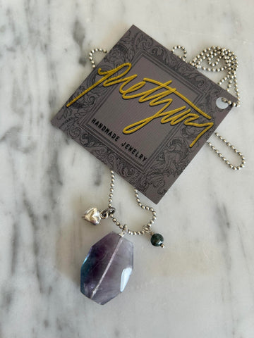 Rainbow Fluorite + Apatite 30" Chain