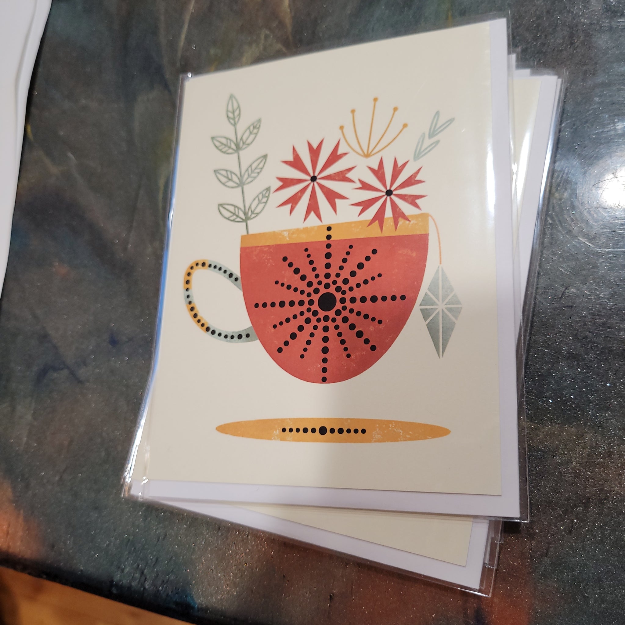Orange Teacup Card