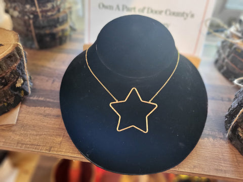 Gold Plated Star Necklace - Ellison + Young