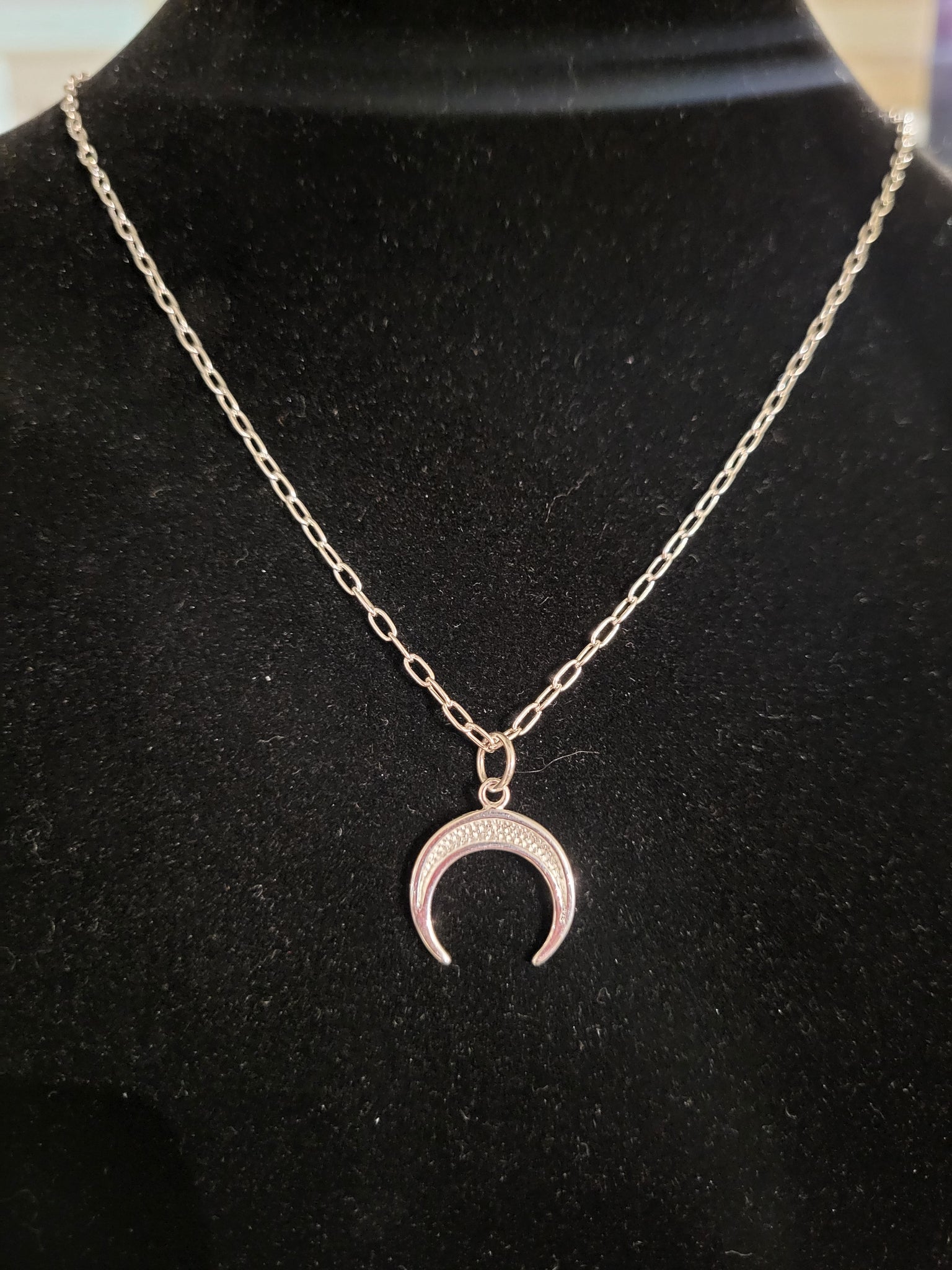 Luxe Sterling Silver Crescent Moon Necklace - DaniAWESOME