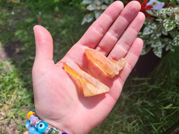 Tangerine Quartz - Pocket Stone