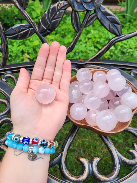 Small Rose Quartz Spheres