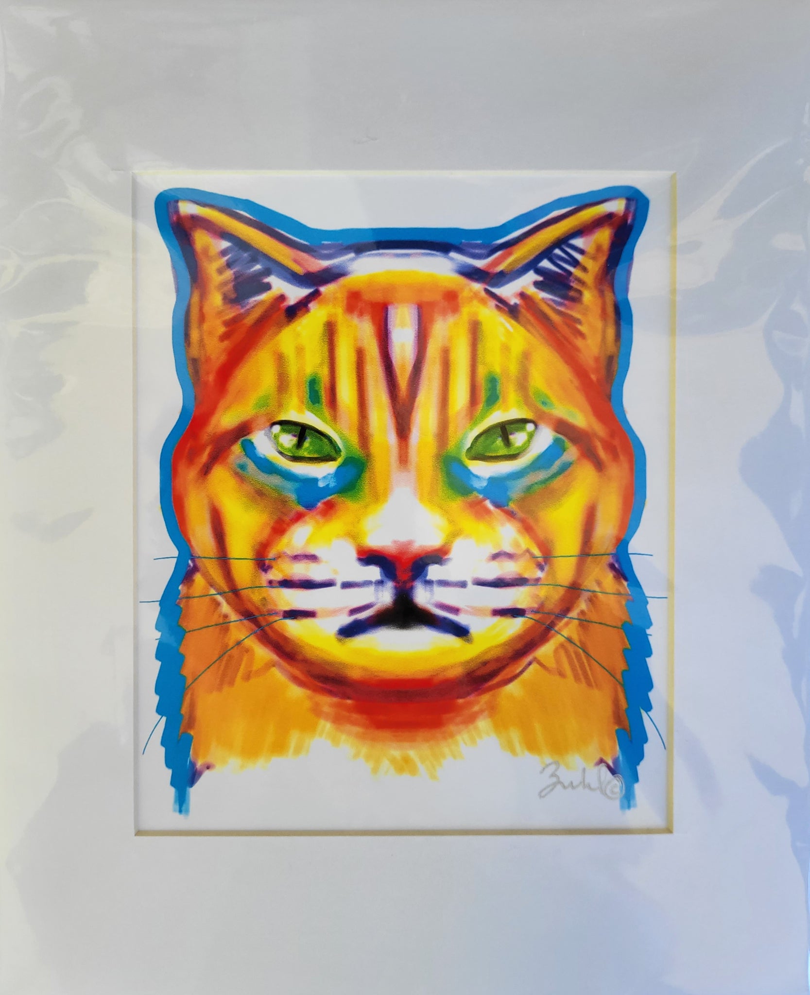 “CAT Program” - Ernest Beutel Matted Print 8x10