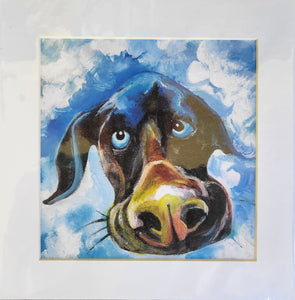 “In the Clouds” - Ernest Beutel Matted Print 8x8