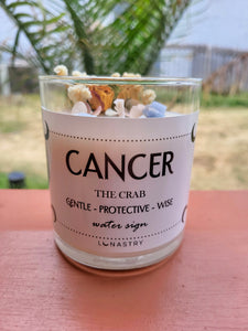 Lunastry Soy Wax & Crystal Candles - Cancer