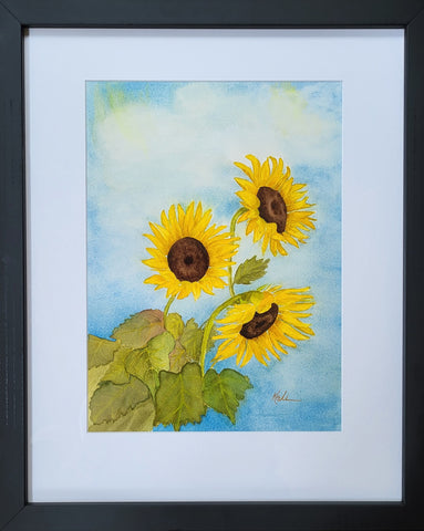 "Sunflowers" - Original Watercolor by Keli Groenfeldt