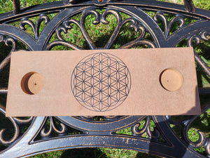 Flower of Life Wooden Incense Grid