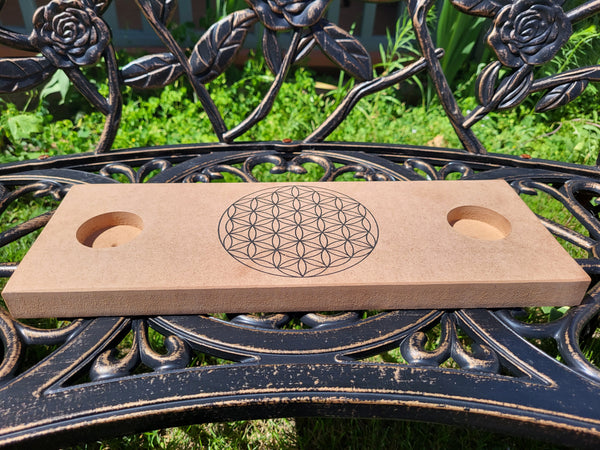 Flower of Life Wooden Incense Grid