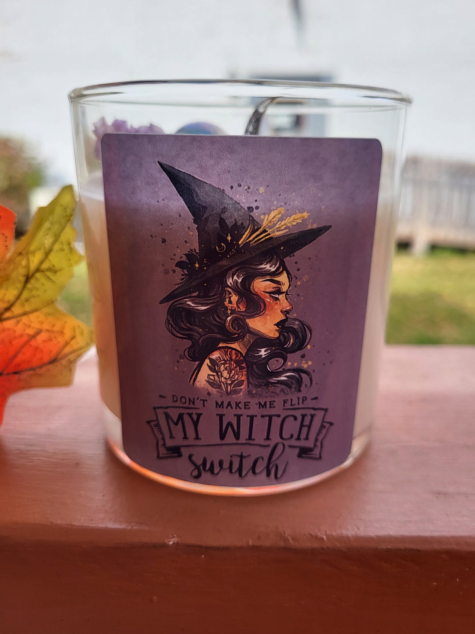 Lunastry Soy Wax & Crystal Candles - Don’t Make Me Flip My Witch Switch