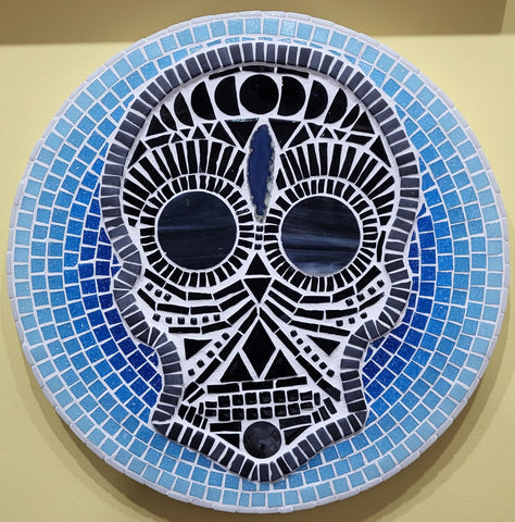 "Luno" - 12" Mosaic Sugar Skull by Sarah Try