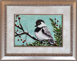 “Winter Soltice” - 15x19” Framed Original Acrylic by Christina Healy