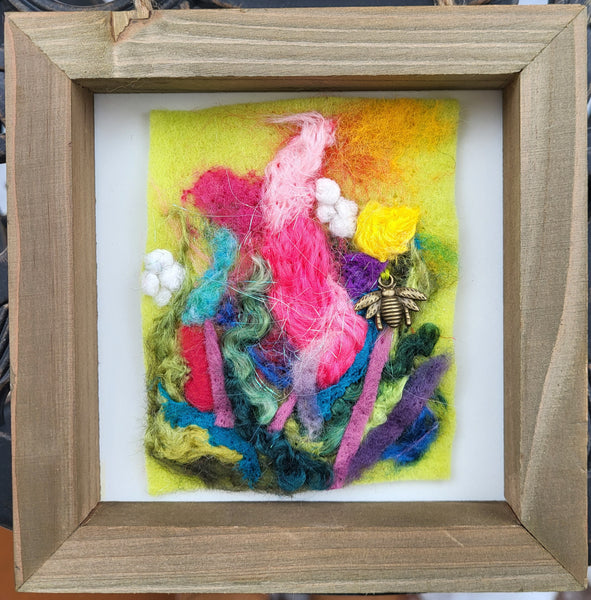 Bee Attitudes - 6x18 Mini Felt Painting Series by Nicole Herbst